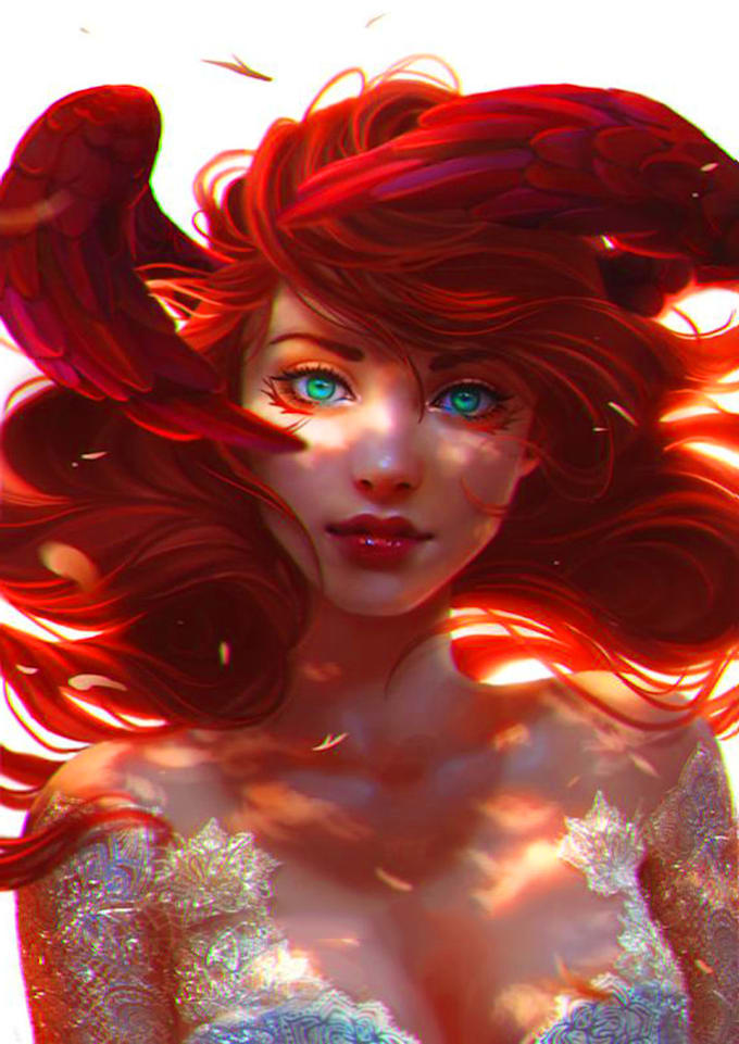draw a digital portrait of a fantasy art