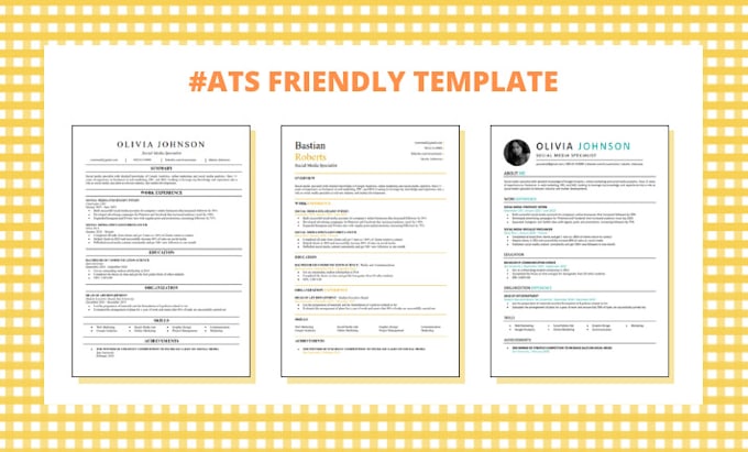 Ats Friendly Means Resume design services with ats friendly templates by Desainuna | Fiverr