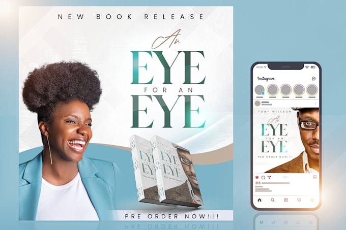 do book release or book launch flyer or church flyer in 4