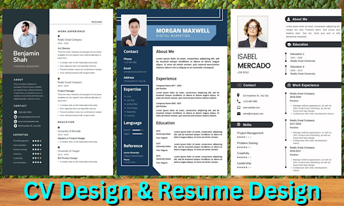 do attractive professional resume design and amazing cv design