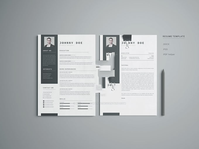 design professional resume, cv and cover letter template