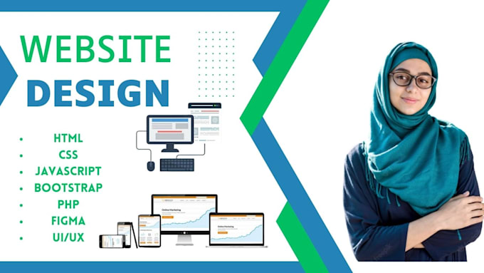 Make your creative and eye catching html css web design by Nadia3210 ...