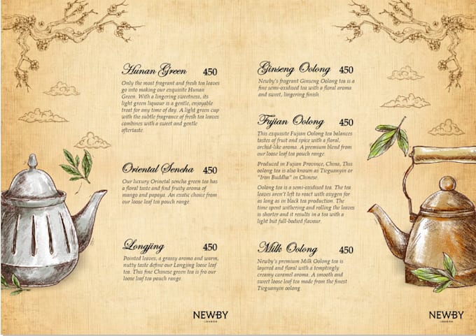 do menu card design