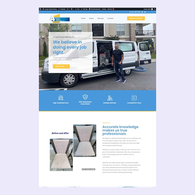 develop construction, contractor, or real estate website