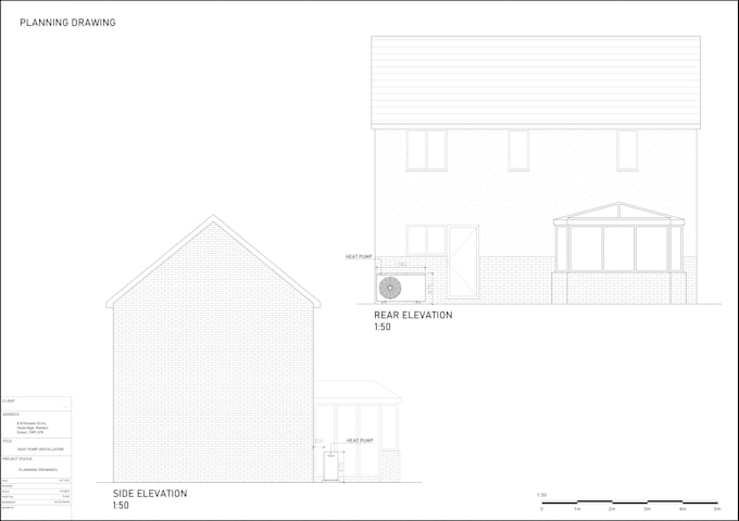 draw UK planning permission drawings ac installation