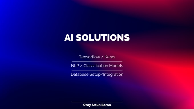 Create custom python ml models and data visualizations by Oartunboran ...