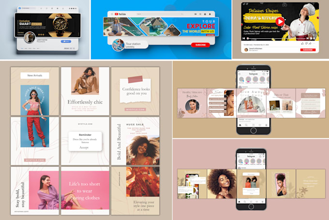 create or recreate anything on canva, social media templates, instagram etc