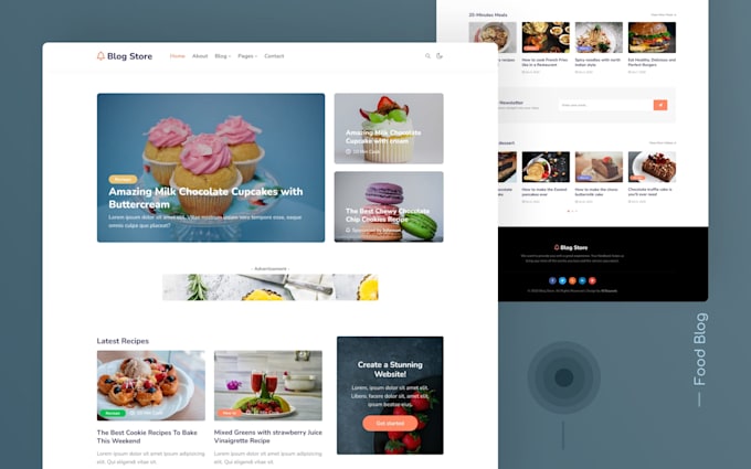 make professional blog website design and development