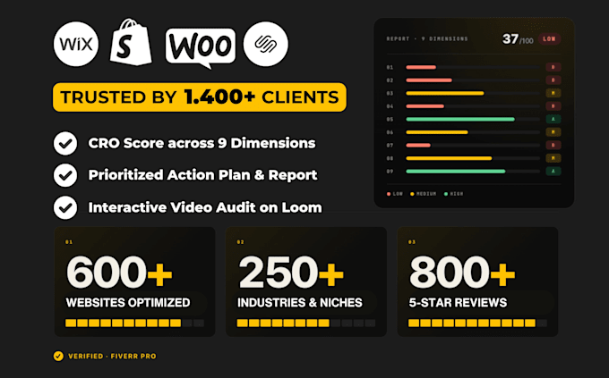 audit your woocommerce wix or ecommerce website for conversions