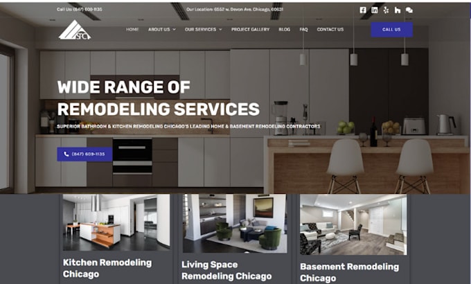 design construction website interior design remodeling website