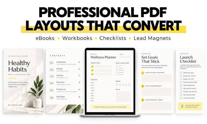 design your PDF workbook, worksheet, lead magnet, checklist or ebook