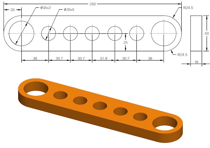 create a technical drawing