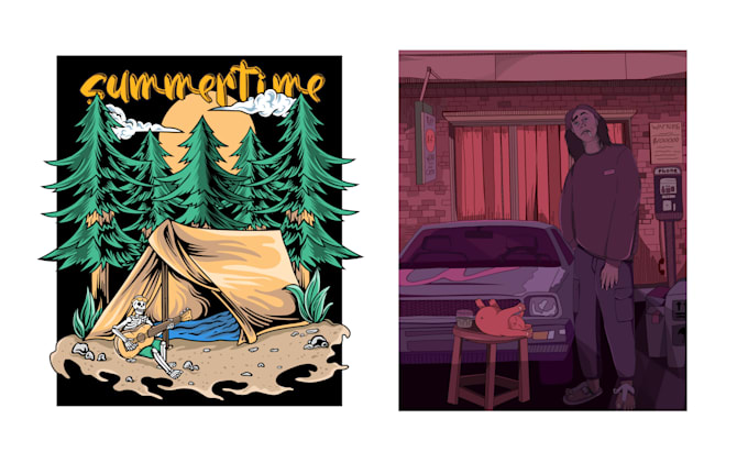 draw amazing illustration that matches your product