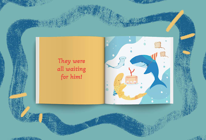 create cute illustrations for baby books and cover
