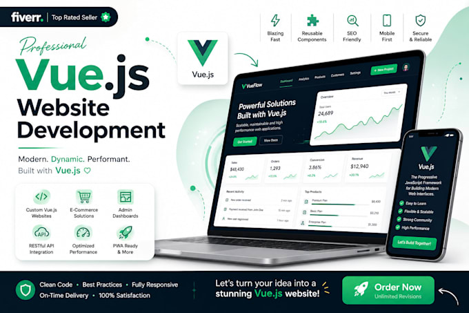 develop your vue js web application