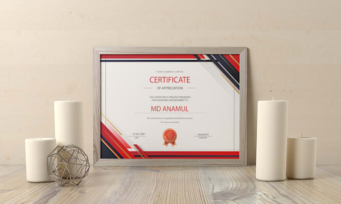 design certificate templates, award certificate in 6 hours