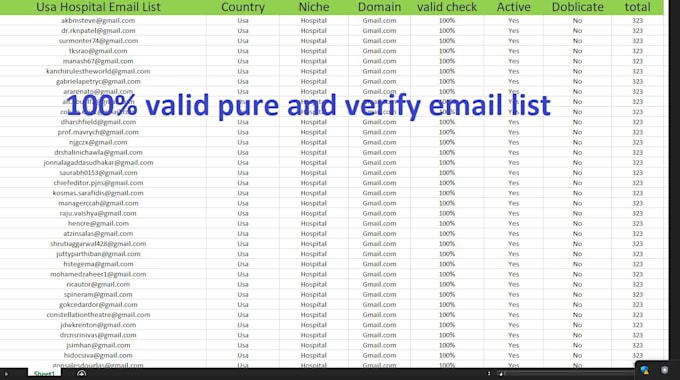 collect professionally niche targeted email list, prospect email list building