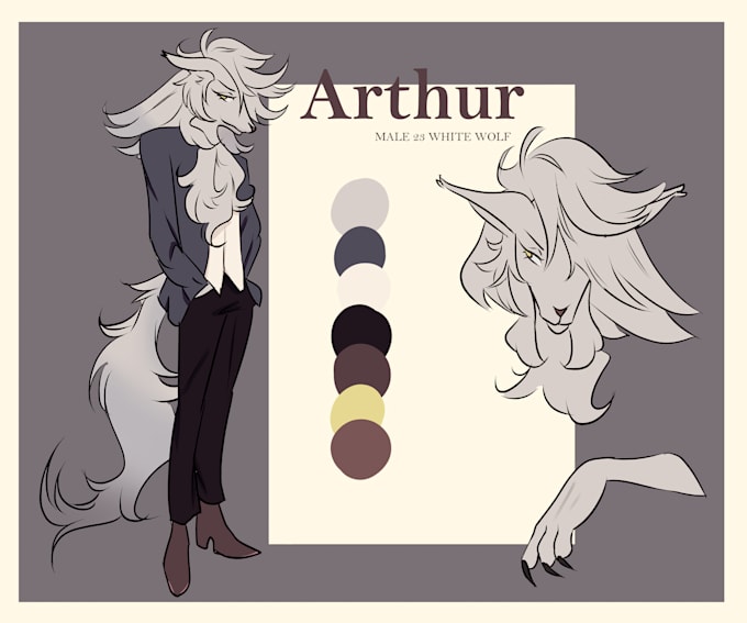 draw a furry reference sheet