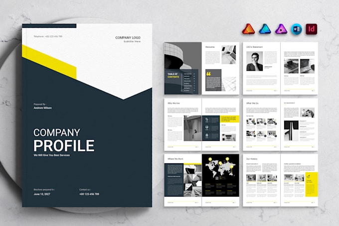 design professional company profile, white paper, business plan etc