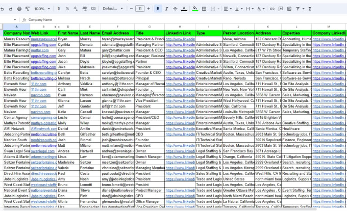 Do owner founder ceo cfo c level email list building by sales