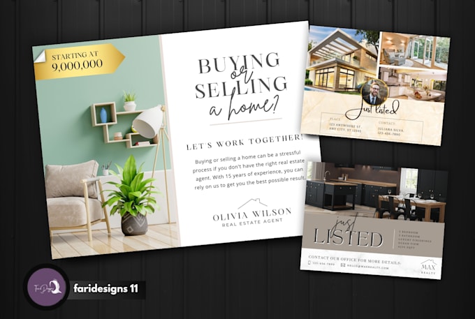 design clean real estate flyers, and canva templates