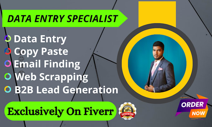 Do perfect data entry copy paste web research and typing by Monsurhabib ...