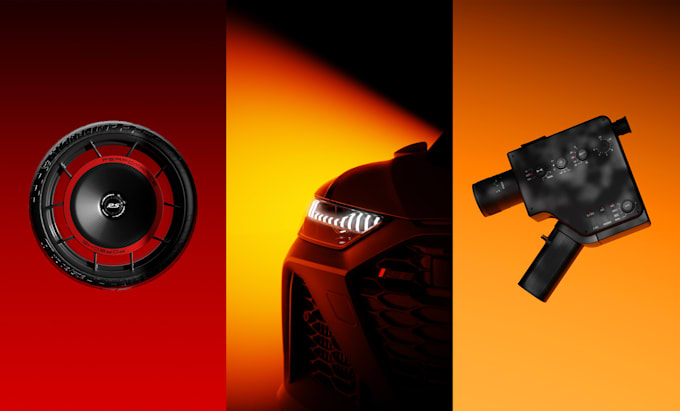 do 3d model, texture and render your product