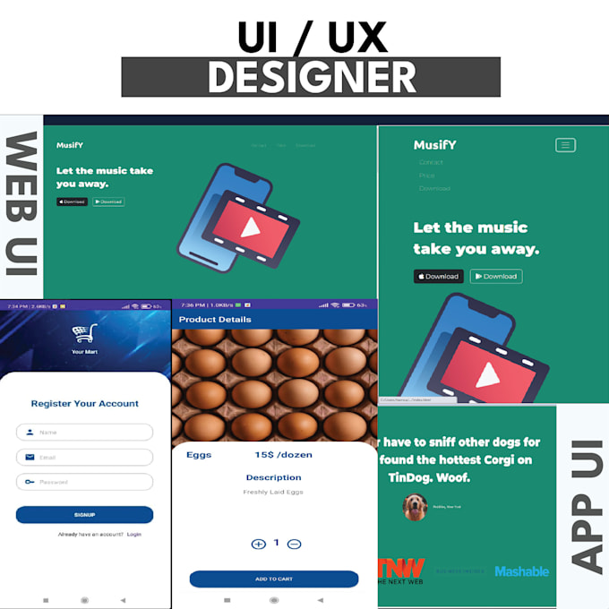 Design a stunning website ui ux, web app ui ux, app ui ux by Takensol ...