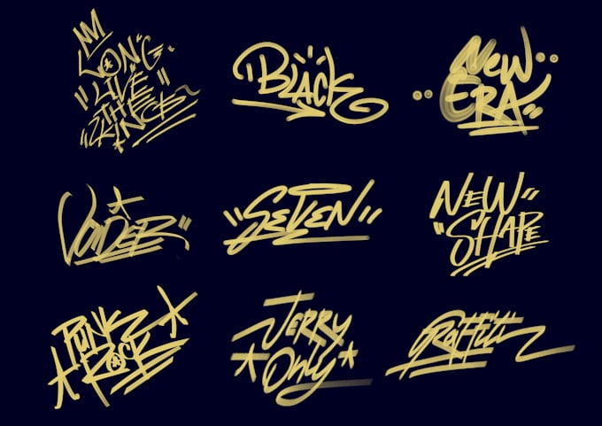 make graffiti tag with spray paint textures for your logo