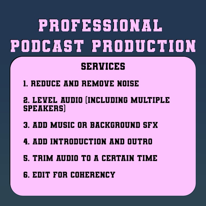 Produce your podcast to an industry standard quality by Ryonboswell Fiverr