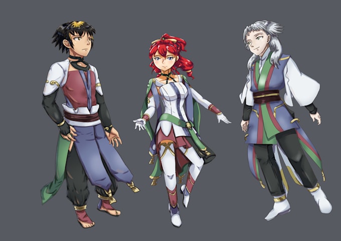 draw anime art of your chara for fan art, splash art,