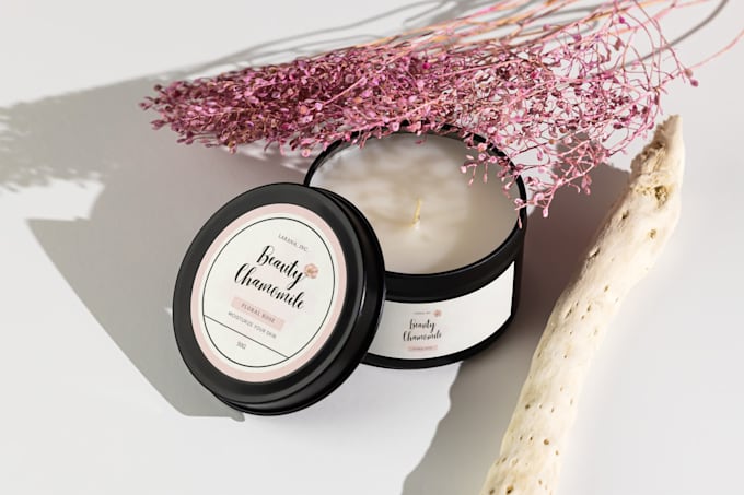 candle box packaging design and candle label design