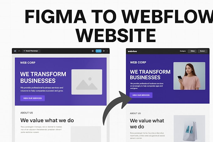 figma to webflow website with cms and ecommerce