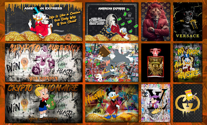 create modern and trendy canvas wallart designs in 300dpi