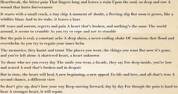 Create a custom and unique poem by Willhresumes | Fiverr