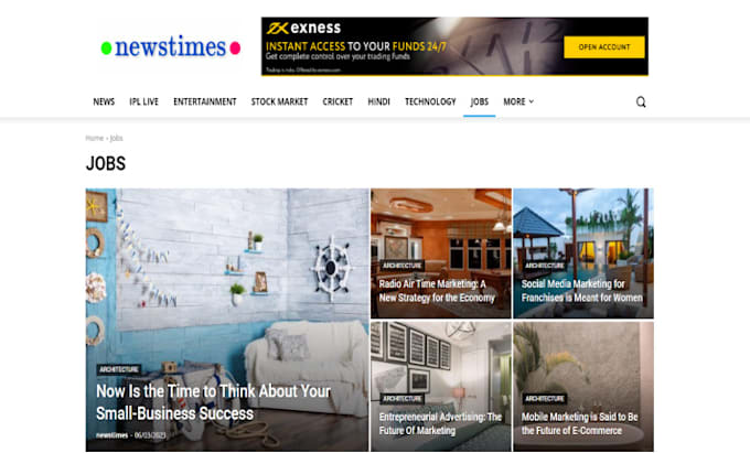 create modern blog or newspaper website