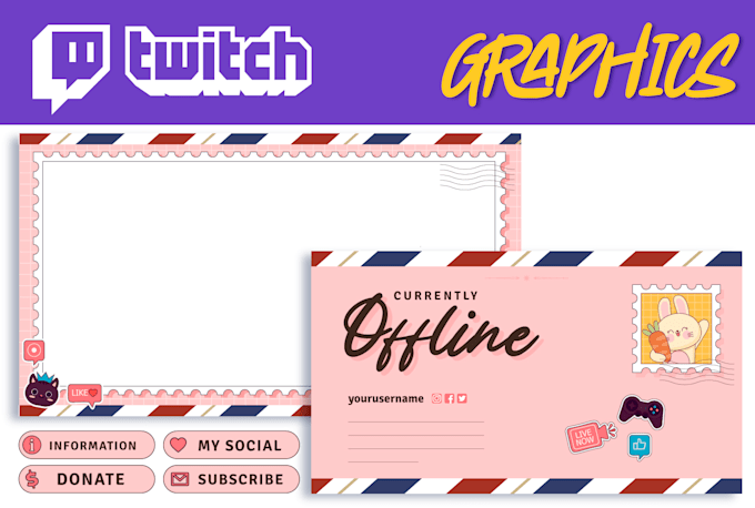 create cute screens for your twitch stream