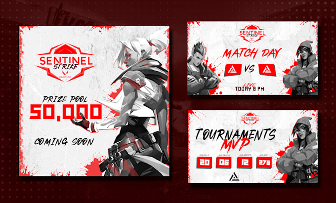 design esports gaming poster and banner design