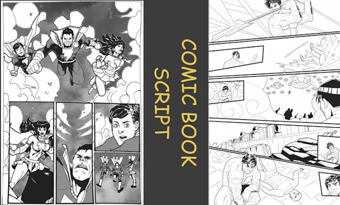Write comic book script short story or series graphic novel comic