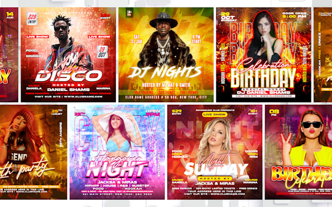 do a stunning party, club, birthday, sport, event, flyers design
