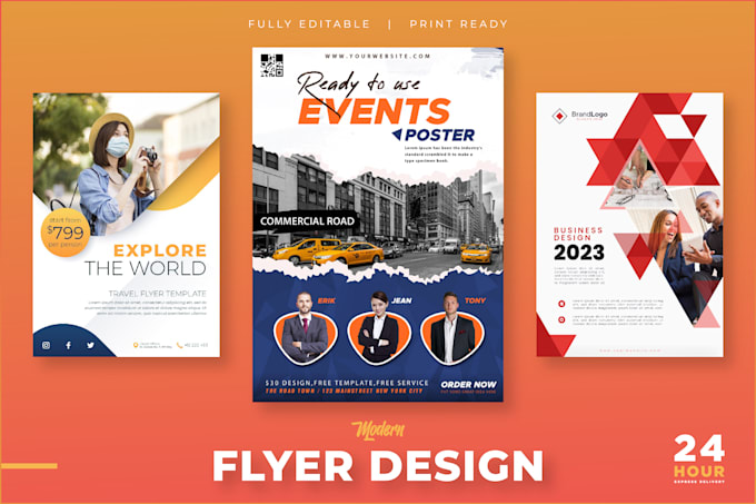 design professional flyer, brochure, poster, banner