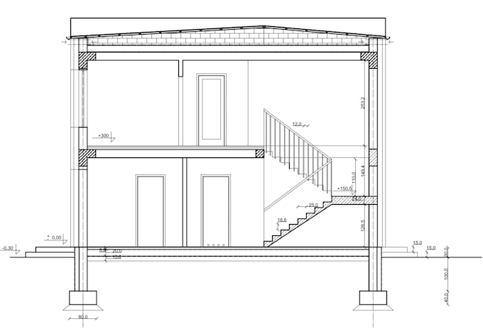 draw survey top plan, elevation or section