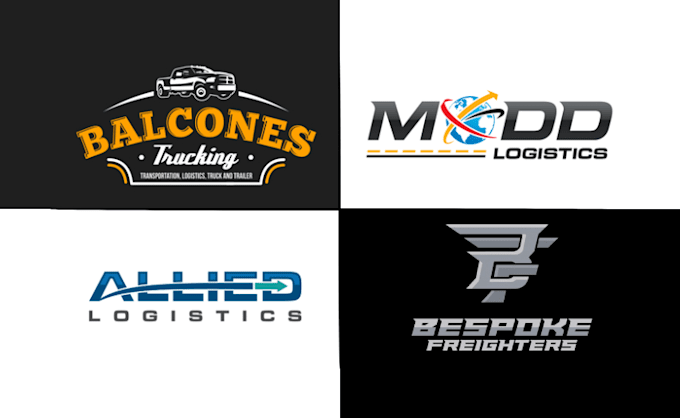 do truck dispatching transportation business logo design
