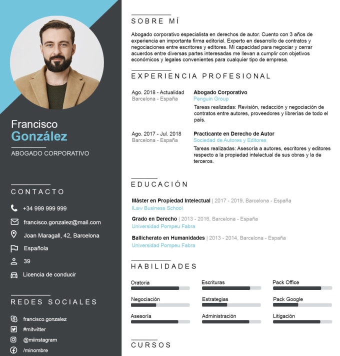 Creación de cv resume templates by Maxxihofer | Fiverr