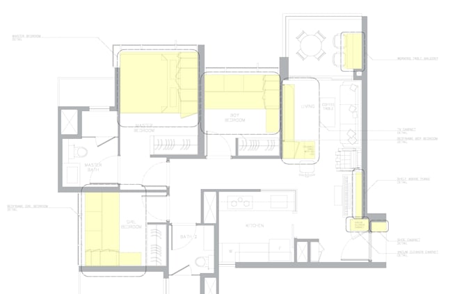 draw architectural floor plan drawing with autocad