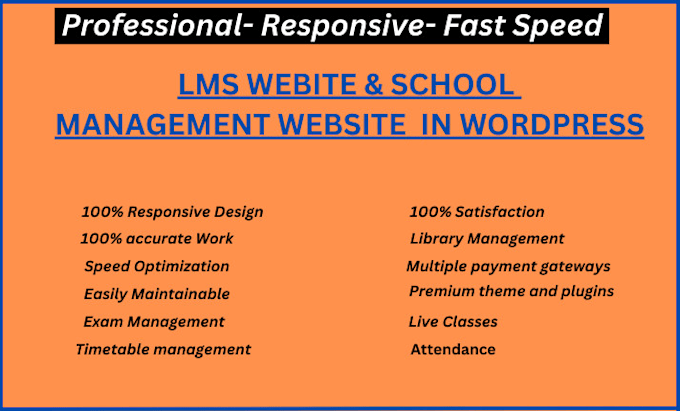 develop school, collage, universities, or lms education website