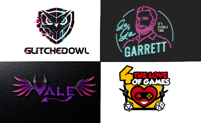 do twitch streamer or youtube gaming channel logo design