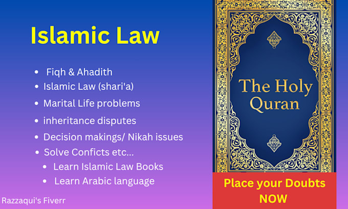 teach islamic law books, quran and arabic language