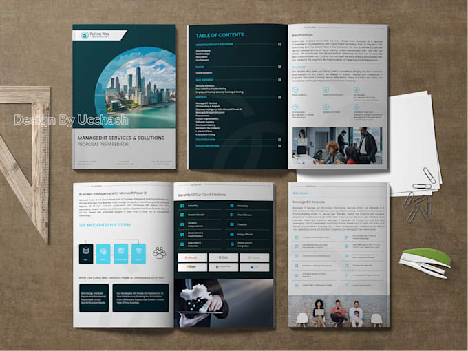 design a white paper, one pager and annual report