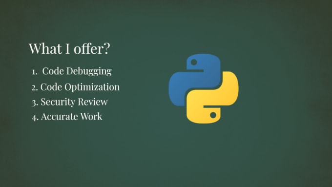 Analyze debug and fix your python code by Sarim110 | Fiverr